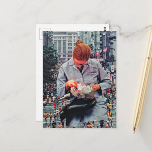 Ren! De Tandarts Komt Een Surrealistische Collage Briefkaart