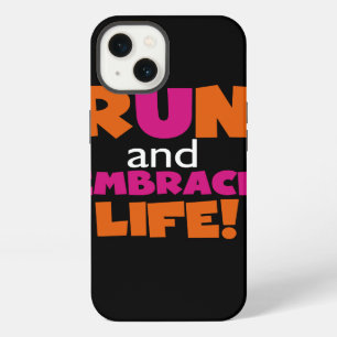 Ren en omarm het leven Oranje Roze Tekst iPhone 13 Hoesje