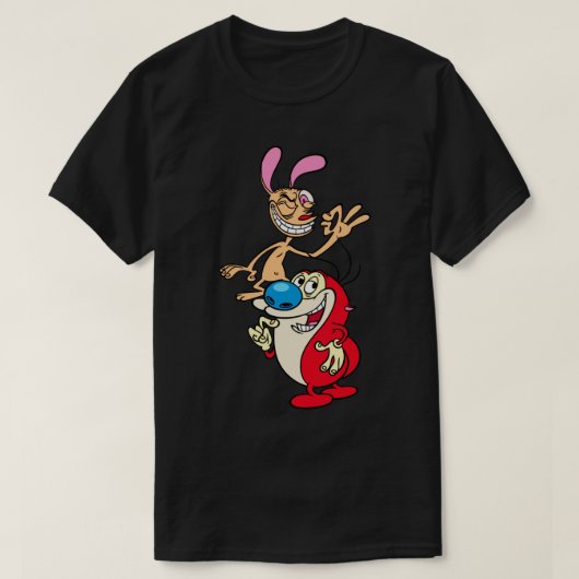 REN en STIMPY 1 T-shirt (Design voorkant)