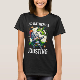 Ren Faire eerder steekspel dabbing middeleeuwse ko T-shirt