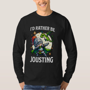 Ren Faire eerder steekspel dabbing middeleeuwse ko T-shirt