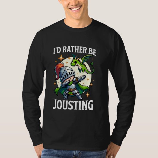 Ren Faire eerder steekspel dabbing middeleeuwse ko T-shirt (Voorkant)