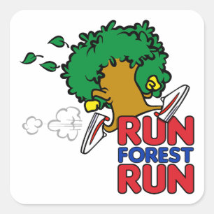 Ren Forest Ren Vierkante Sticker