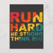 Ren hard, wees sterk, denk groot briefkaart (Voorkant)