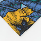 Ren in de rozen fleece deken (Hoek)