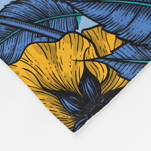 Ren in de rozen fleece deken (Hoek)