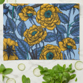 Ren in de rozen theedoek (Gevouwen)