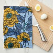 Ren in de rozen theedoek (Quarter Fold)