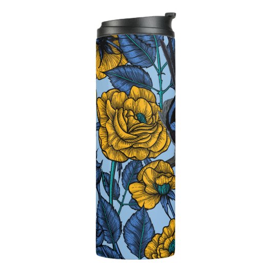 Ren in de rozen thermosbeker (Gedraaid links)