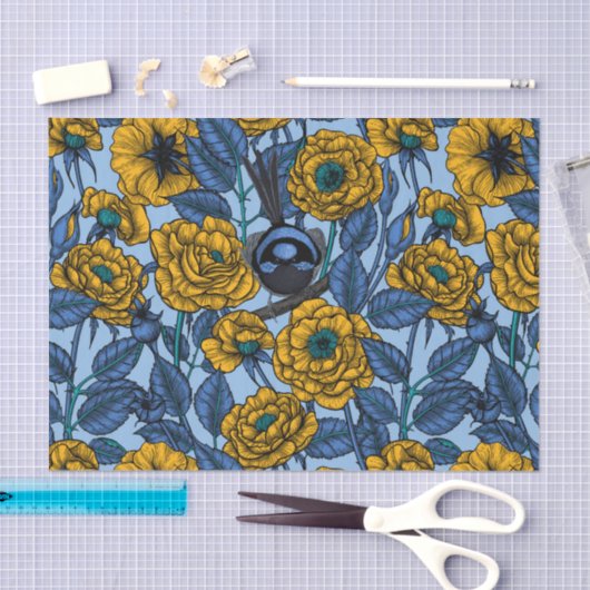 Ren in de rozen tissuepapier (Craft)