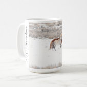 Ren in de sneeuwkoffie-mok koffiemok (Voorkant links)