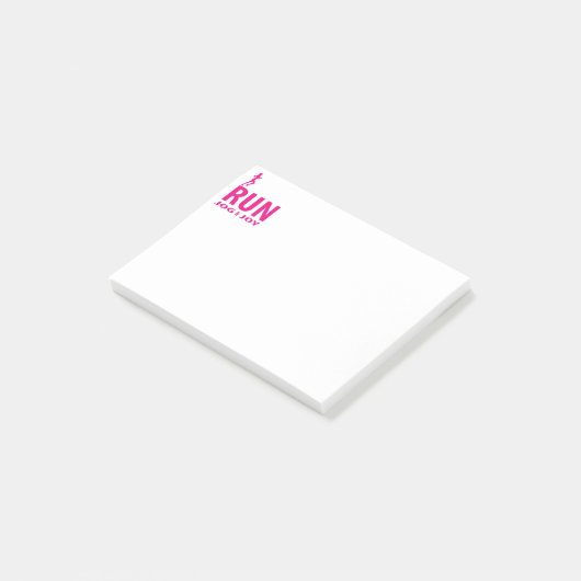 Ren, jog en vreugde post-it® notes (Schuin)