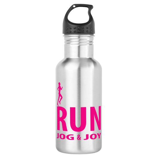 Ren, jog en vreugde waterfles  (Voorkant)