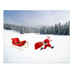 Ren, Kerstman, ren! Foto Afdruk