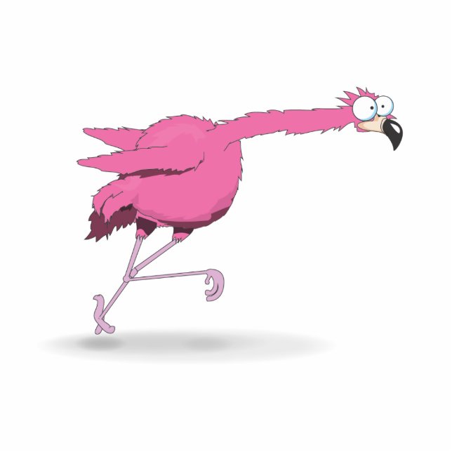 Ren langs Flamingo Staand Fotobeeldje (Voorkant)
