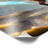 Ren met de wind: Een Fantasy Horse's Journey Foto Afdruk (Hoek)