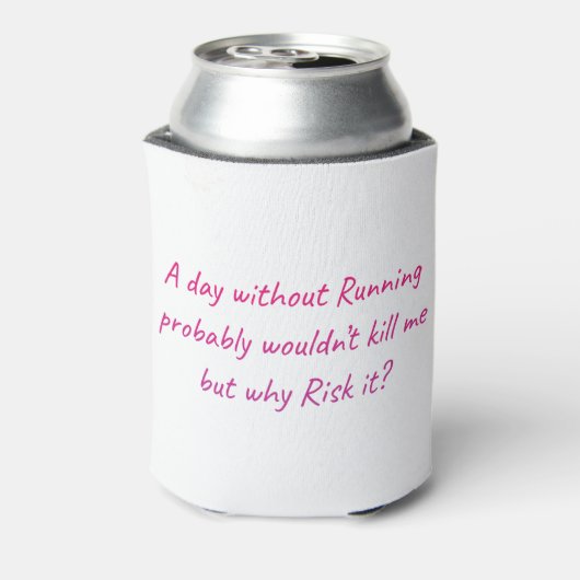 Ren met een gevoel van humor blikjeskoeler (Blikje Achterkant)