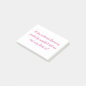 Ren met een gevoel van humor post-it® notes (Schuin)