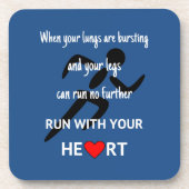 Ren met hartsportmotivatie onderzetter (Voorkant)