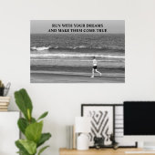 Ren met je dromen motivatie print (Thuiskantoor)