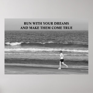 Ren met je dromen motivatie print