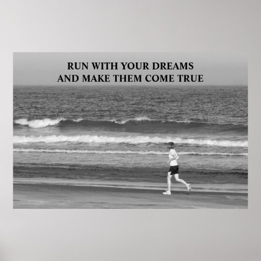Ren met je dromen motivatie print (Voorkant)
