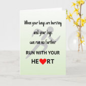 Ren met je hart inspirerend kaart (Gele Bloem)