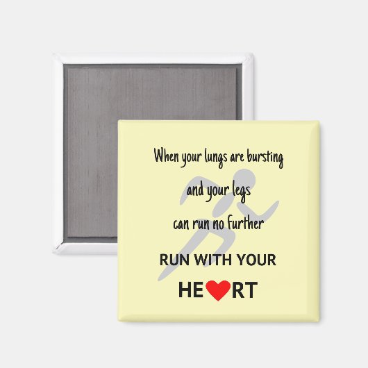 Ren met je hart inspirerend magneet (Voorkant / Achterkant)