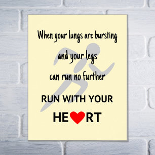 Ren met je hart inspirerend poster