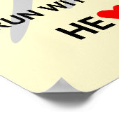 Ren met je hart inspirerend poster (Hoek)
