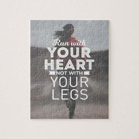 Ren met je hart legpuzzel (Verticaal)