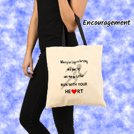 Ren met je hart motivatie tote bag