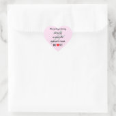 Ren met je hartmotivatie hart sticker (Tas)