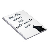 Ren met wolven en je leert om te huilen notitieboek (Rechterzijde)