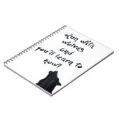 Ren met wolven en je leert om te huilen notitieboek (Linkerzijde)