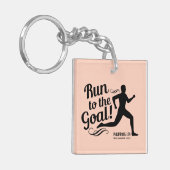 Ren naar het doel! sleutelhanger (Voorkant Links)