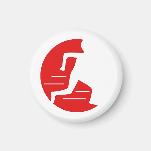 Ren naar niet van lopend Man Logo Magneet (Voorkant)