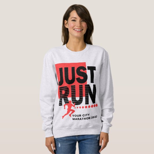 Ren net Red Marathon Runner Track Race Vrouwen Trui (Voorkant volledig)