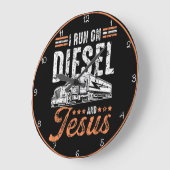 Ren op diesel en Jezus" Trucker Grote Klok (Hoek)