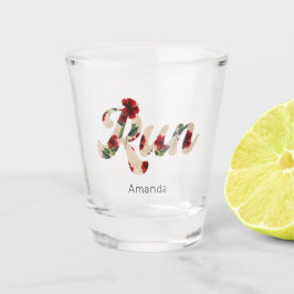 REN Rode Bloemmotief Retro Type Vintage Landelijk Shot Glas