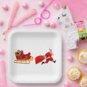 Ren, Santa, ren! Papieren Bordjes (Feest)