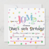 Ren, springen, kleurrijke stippen spelen kaart (Voorkant)