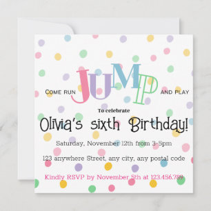 Ren, springen, kleurrijke stippen spelen kaart