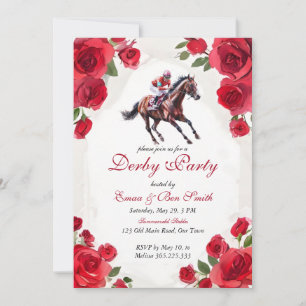 Ren voor de Rozen Kentucky Derby Uitnodiging Jocke