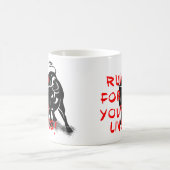 Ren voor je leven! ontwerp van de San Fermin-koeie Koffiemok (Center)
