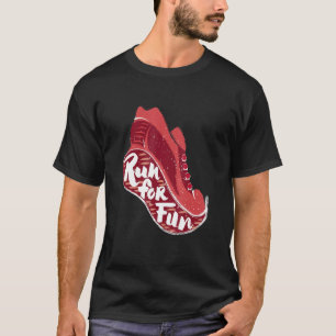 Ren voor plezier met draaiende schokken sportmotiv t-shirt