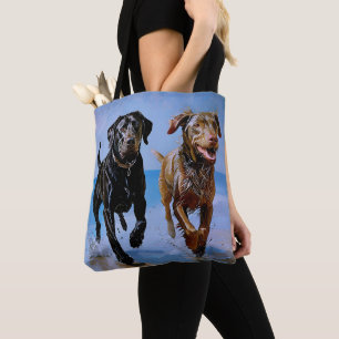 "Ren vrij, ren samen" aan het strand Best Buddies  Tote Bag