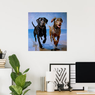 "Ren vrij, ren samen" Strand Best Buddies Poster