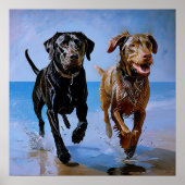"Ren vrij, ren samen" Strand Best Buddies    Poster (Voorkant)