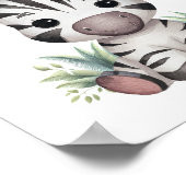 Ren Vrij, Wees Uniek - Baby Zebra Kamer Muurkunst Poster (Hoek)